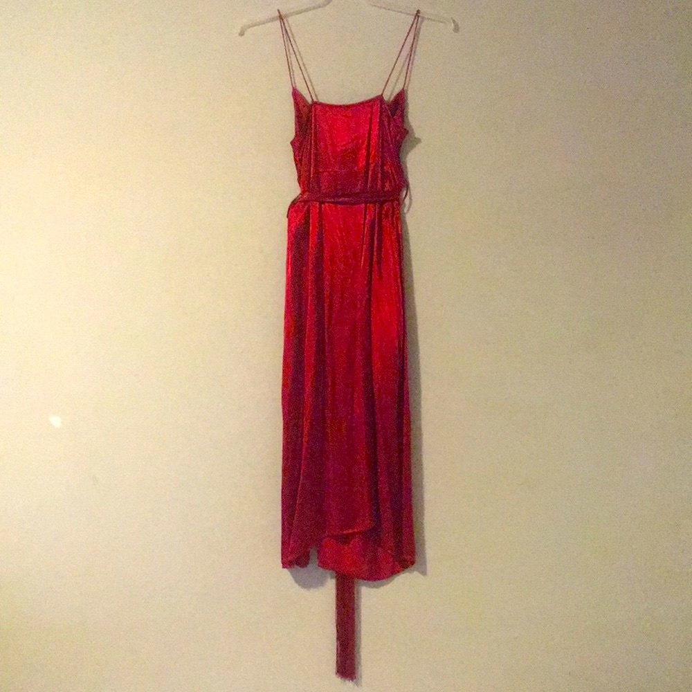 ZARA Satin midi dress - Picture 4 of 4